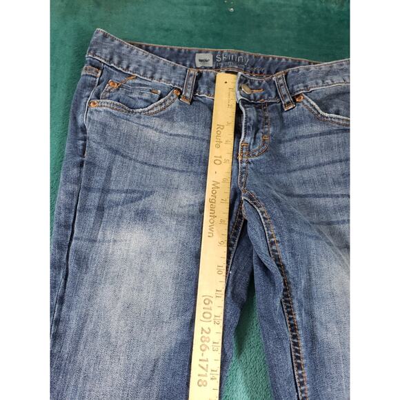 Mossimo Jeans Size 2 Short Womens Blue Stretch Denim Pants Mid Rise Skinny - Picture 6 of 11